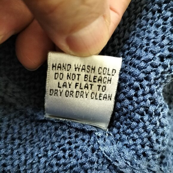 1105)WD.NY Women's Short Sleeve Oversized Slouchy Blue Sweater Plus Size 2X - Picture 8 of 9